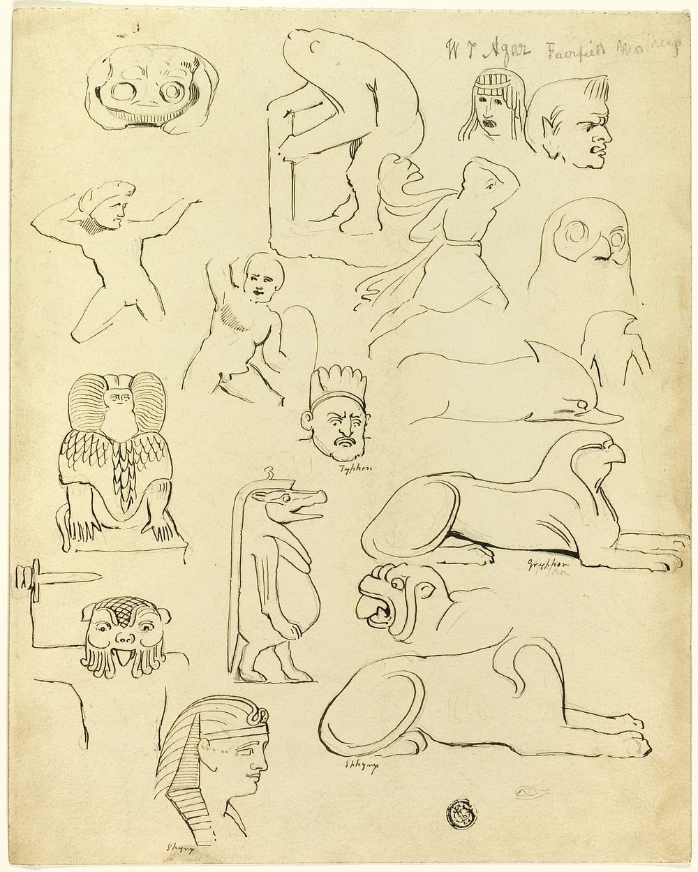 Sketches After Sculptures and Reliefs, Mainly Egyptian by W. T. Agar