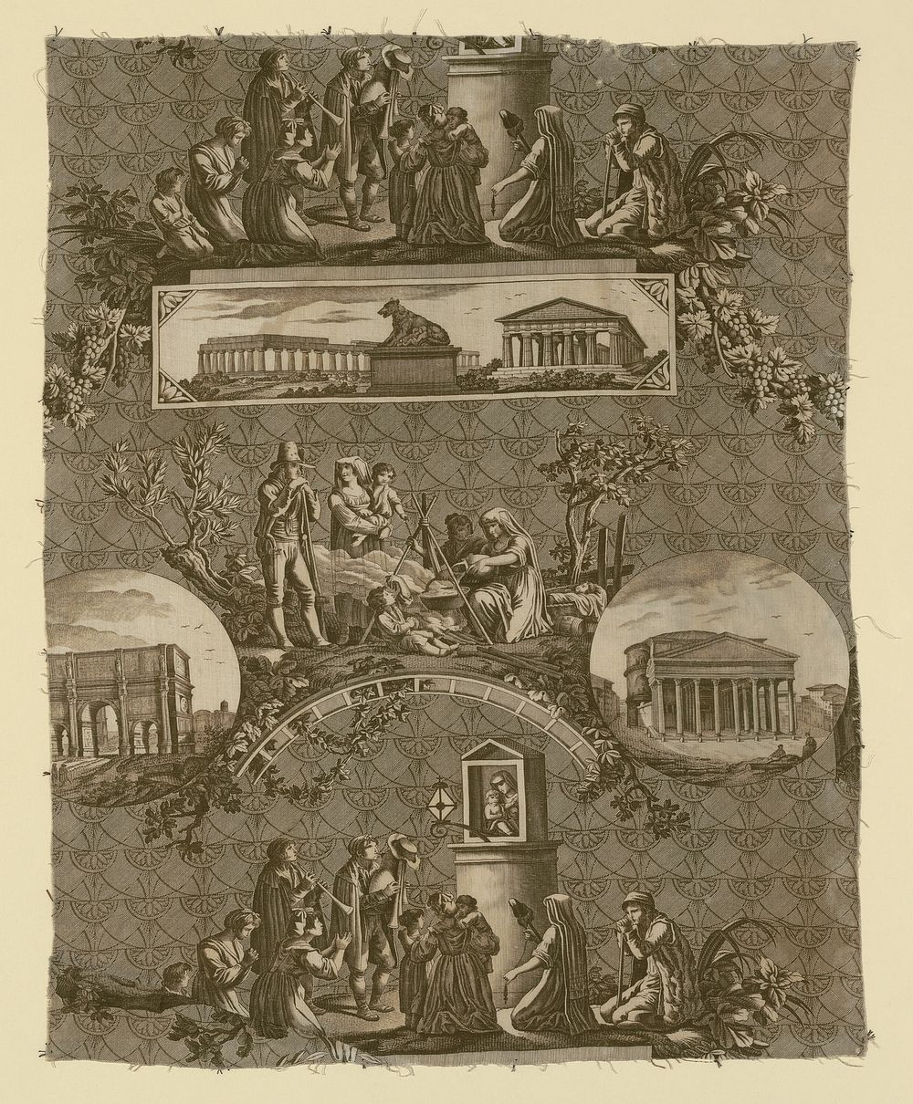 Le Romain (The Roman) (Furnishing Fabric) by Jean Baptiste Huet (Designer)