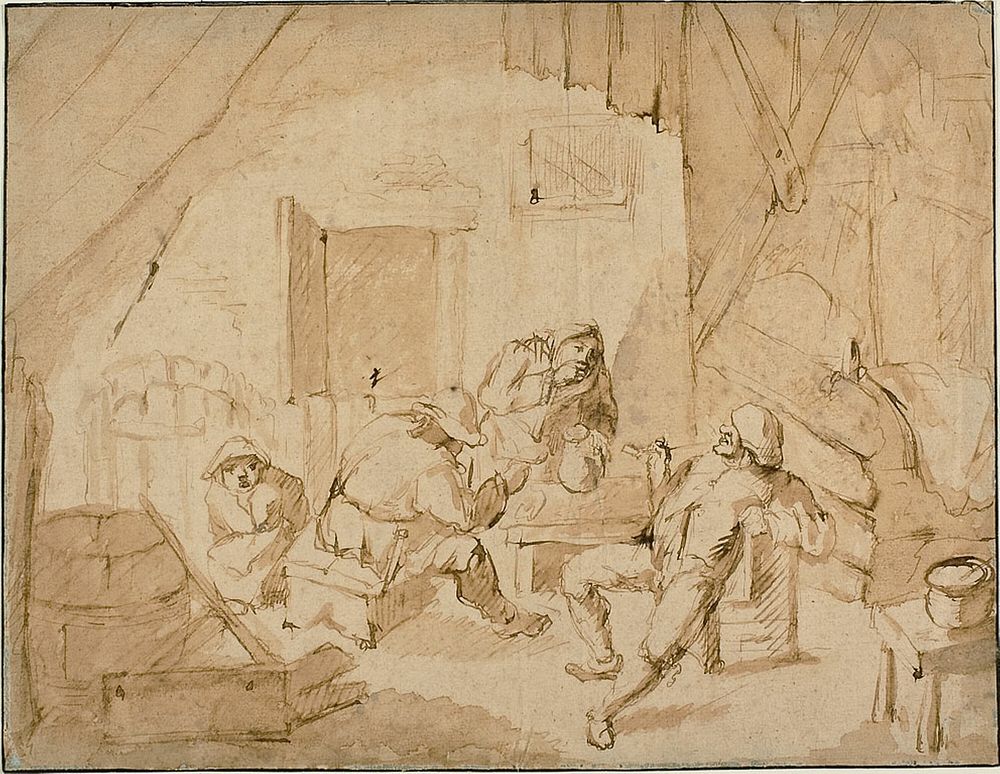 Peasants Drinking by Isaac van Ostade