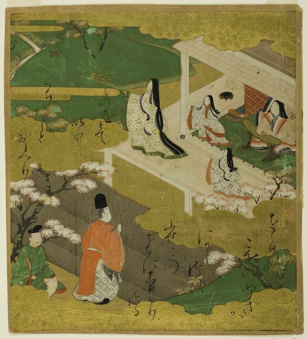 Illustration of the Tale of Genji, chapter 5 Waka-Murasaki by Tosa School