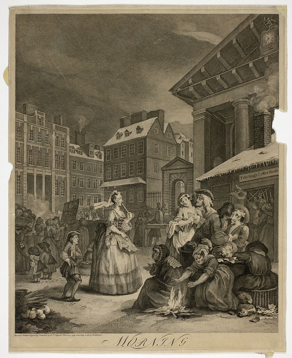 Morning, plate one from The Four Times of the Day by William Hogarth