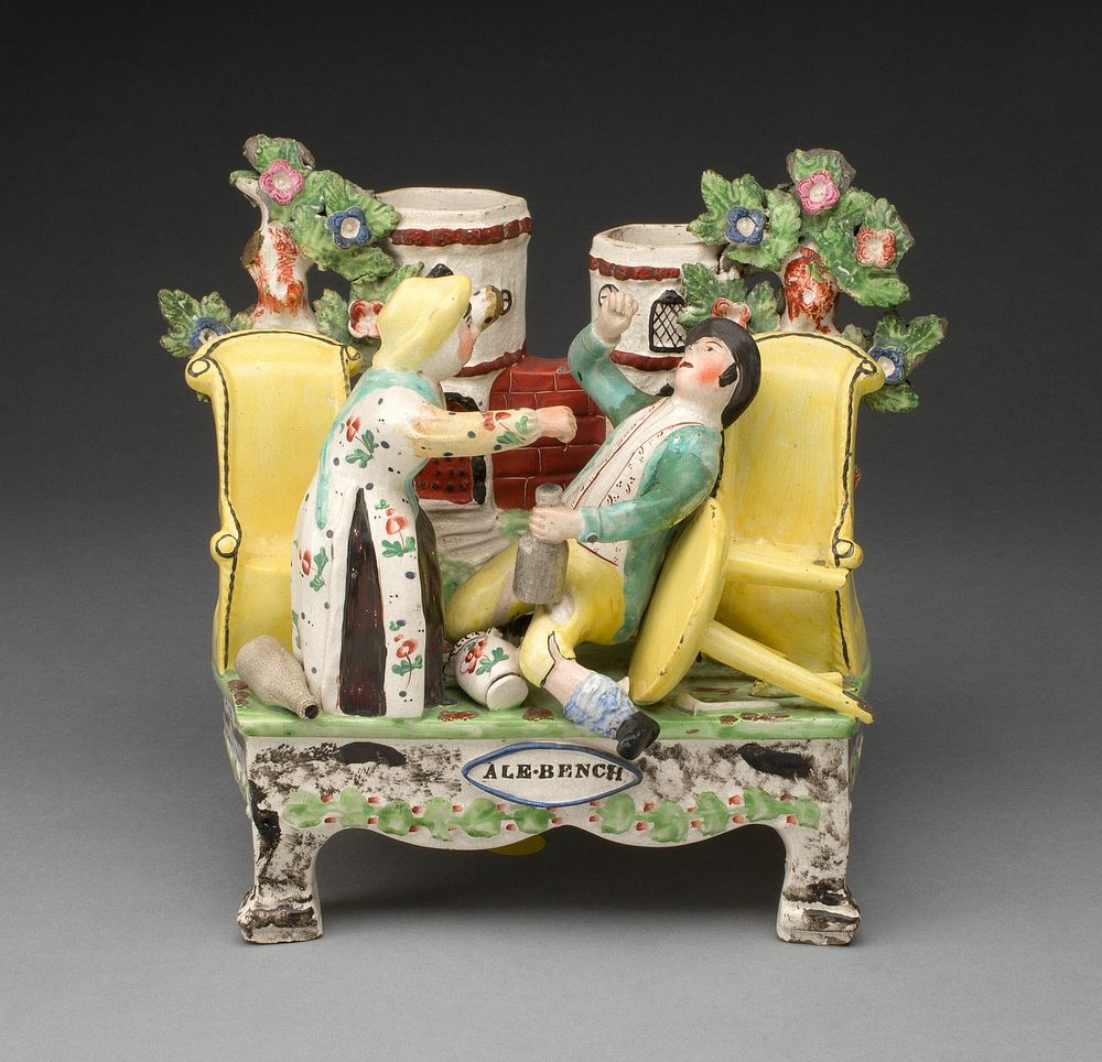 Chimney Ornament: Ale-Bench by Staffordshire Potteries