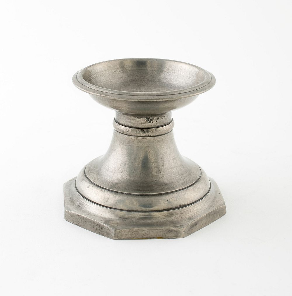 Footed Salt Cellar with Octogonal Base