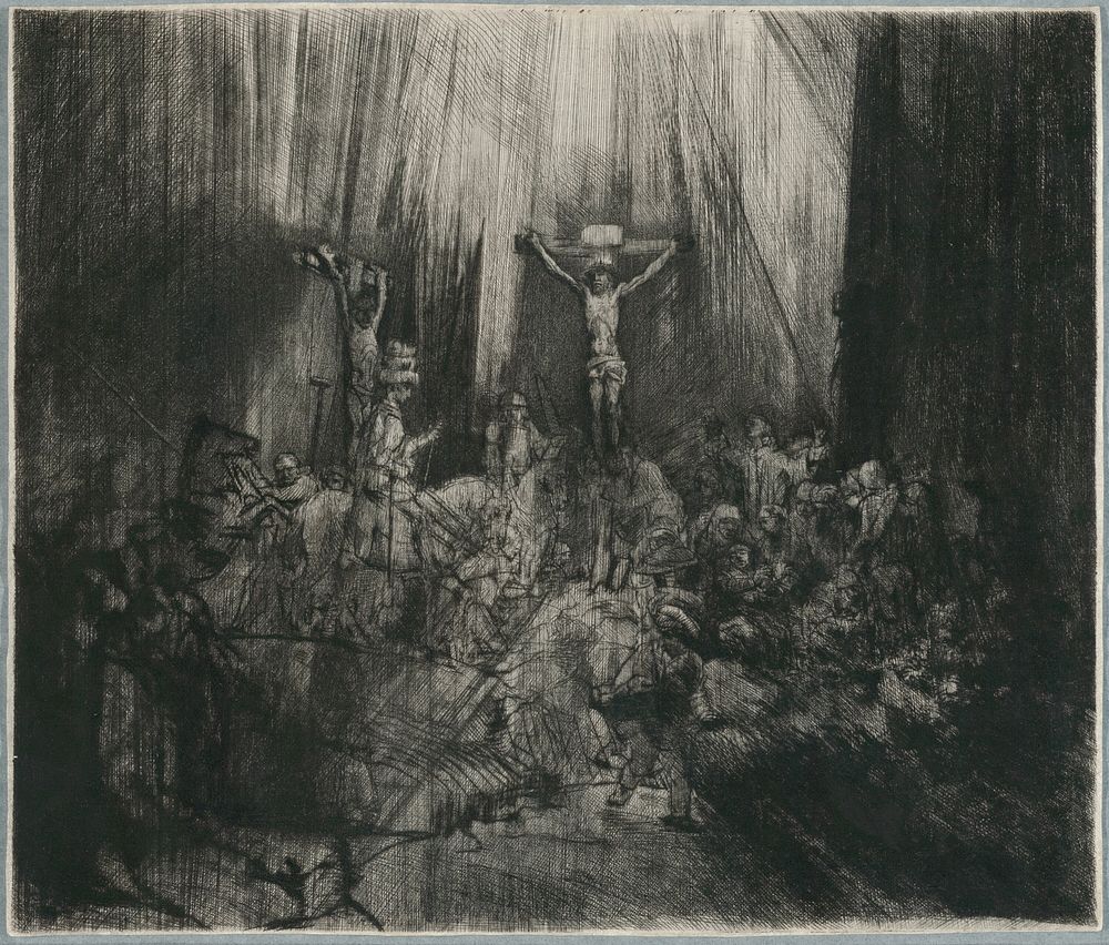 Christ Crucified between the Two Thieves: "The Three Crosses" by Rembrandt van Rijn