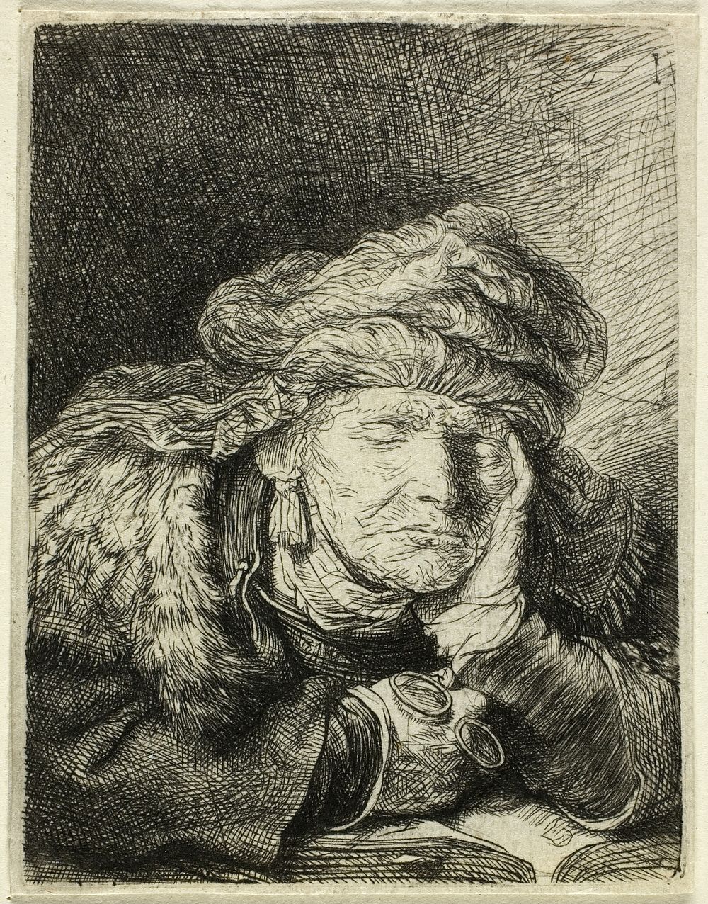 Old Woman Sleeping by Rembrandt van Rijn