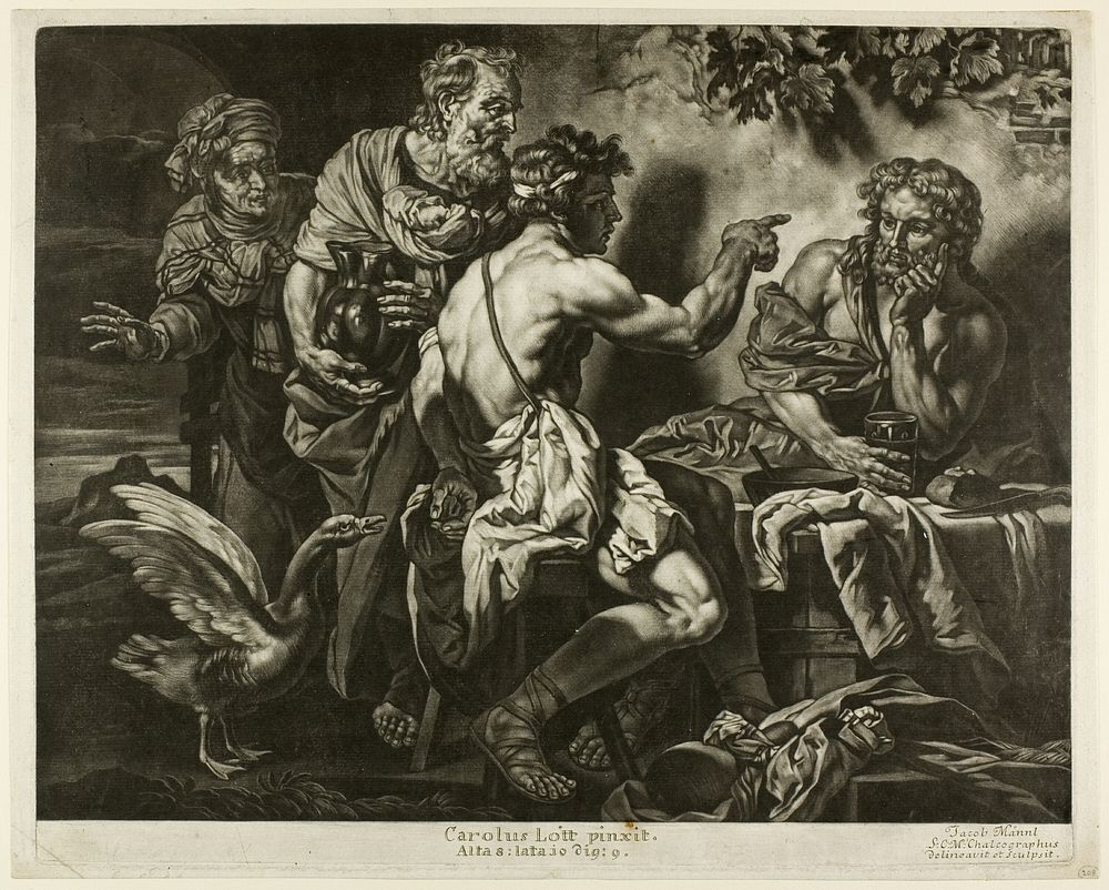 Jupiter and Mercury with Philemon and Baucis by Jacob Männl