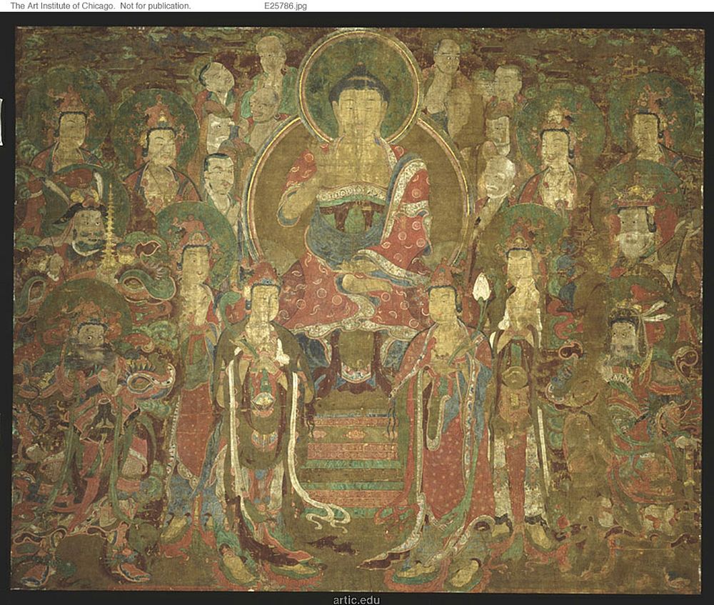 Amitabha Buddha with Assembly 아미타불회도