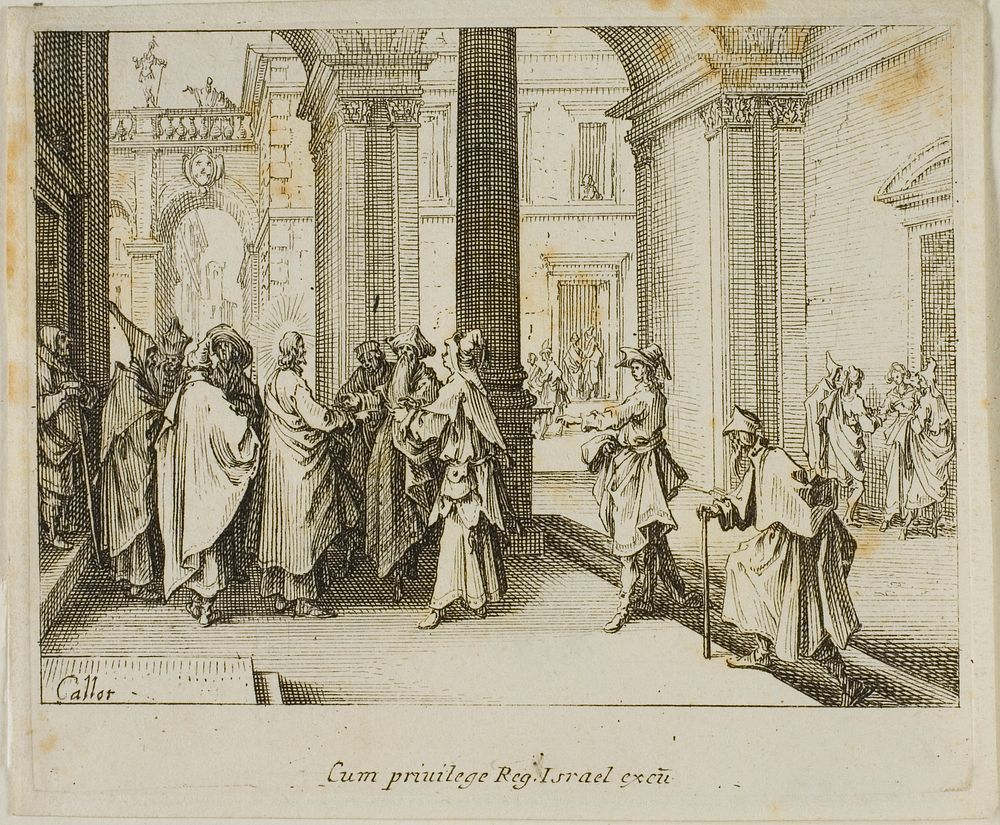 The Tribute to Caesar, from The New Testament by Jacques Callot