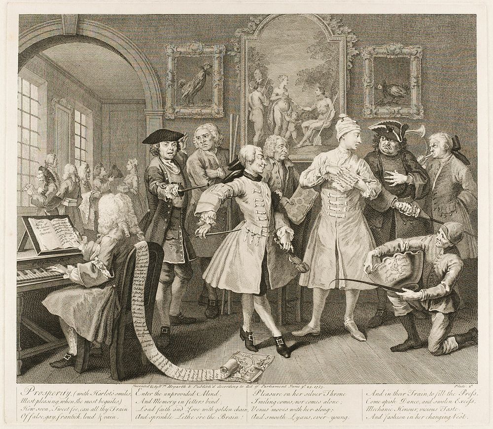 Plate Two, from A Rake's Progress by William Hogarth