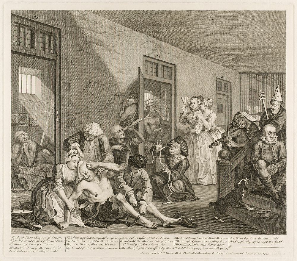 Plate Eight, from A Rake's Progress by William Hogarth