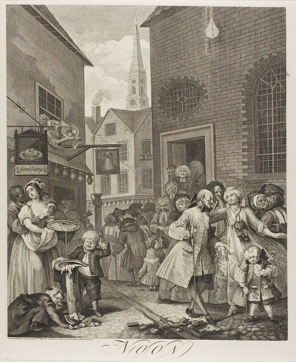 Noon, plate two from The Four Times of the Day by William Hogarth