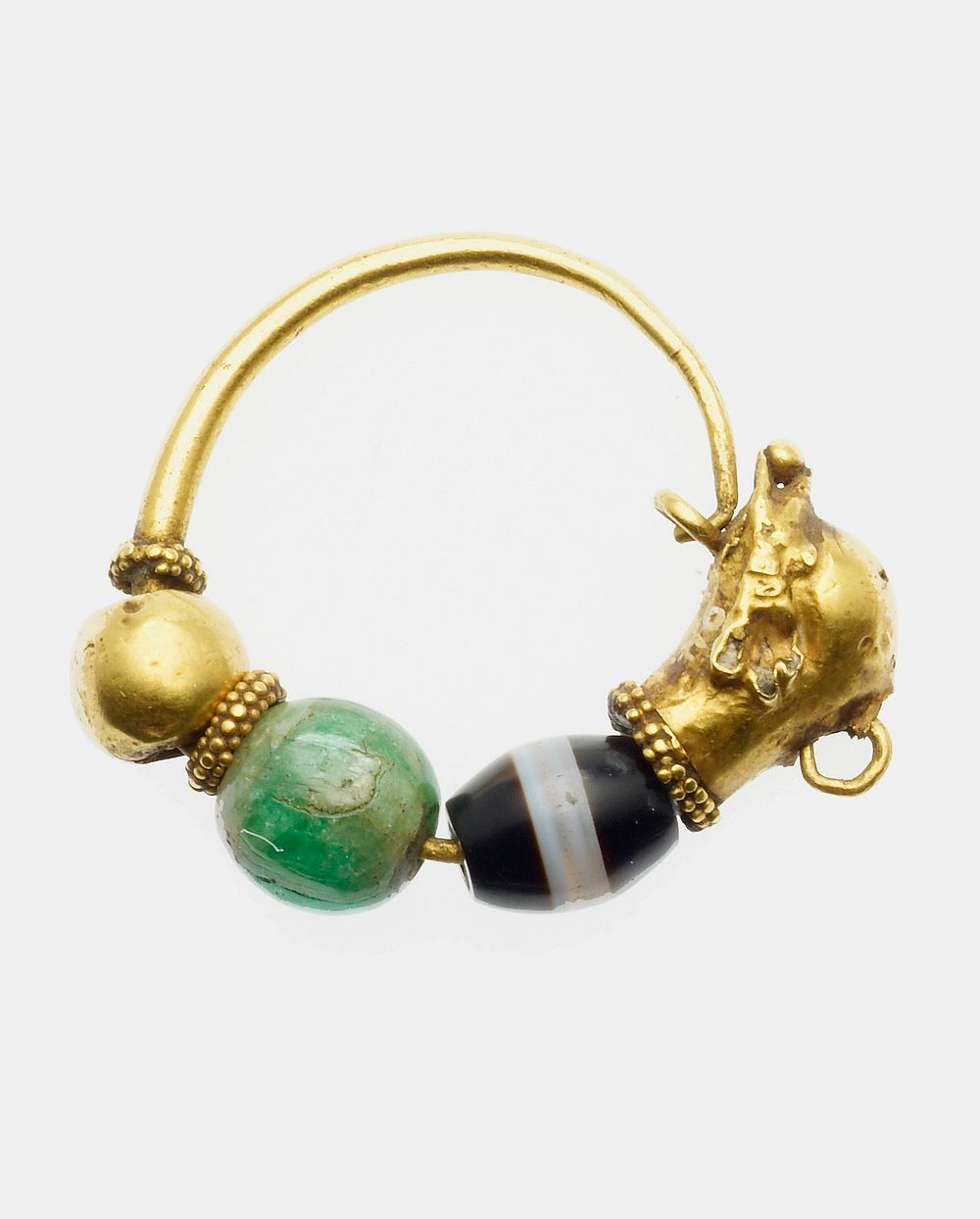 Earring with Dolphin Head Finial by Ancient Greek