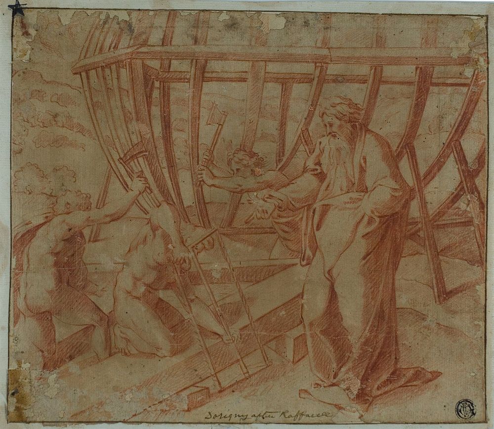 Noah Supervising Construction of the Ark by Sir Nicolas Dorigny