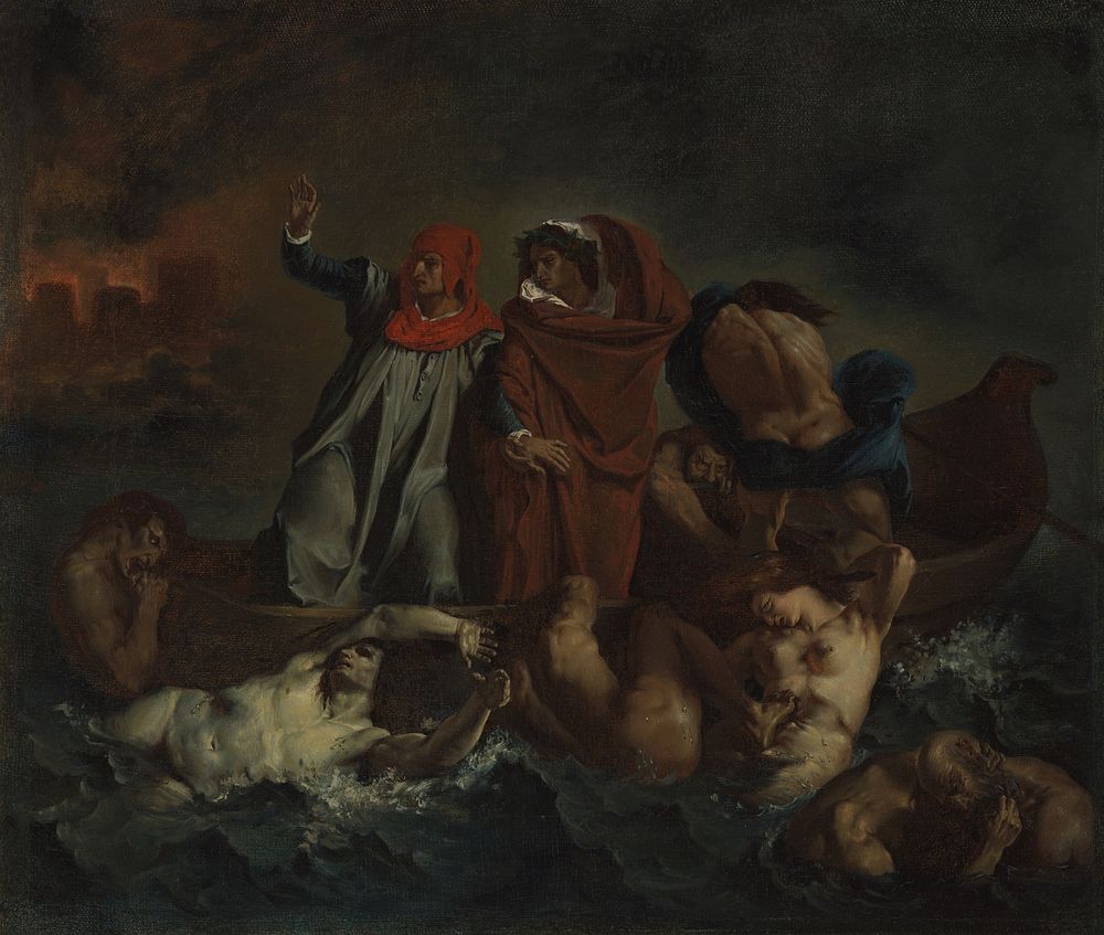 Dante's Bark by Eugène Delacroix