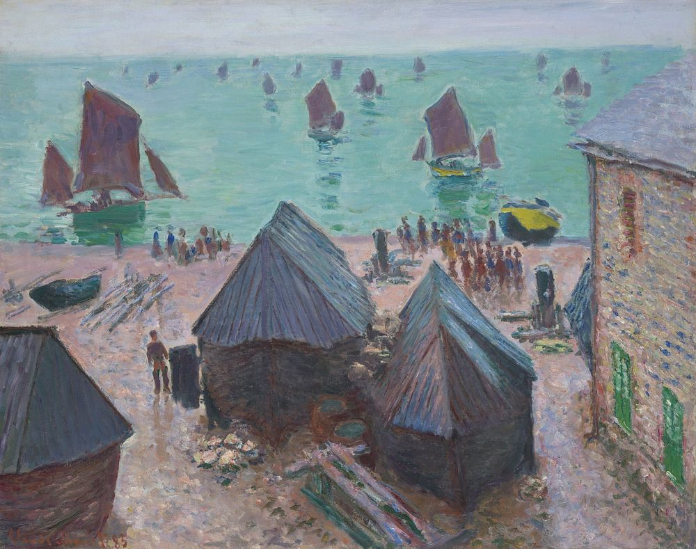The Departure of the Boats, Étretat by Claude Monet