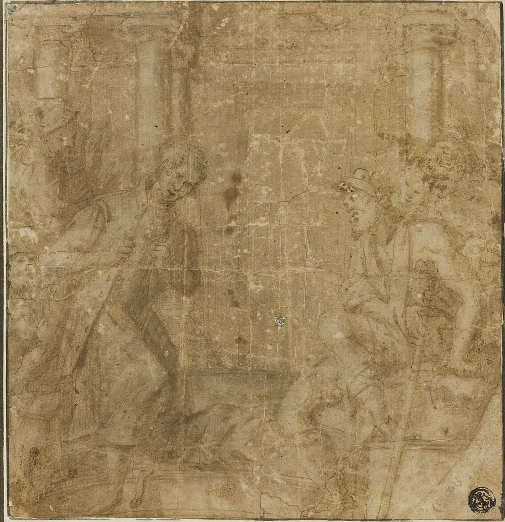 Study for Saint Francis of Assisi Giving His Cloak to an Impoverished Knight by Giovan Battista della Rovere