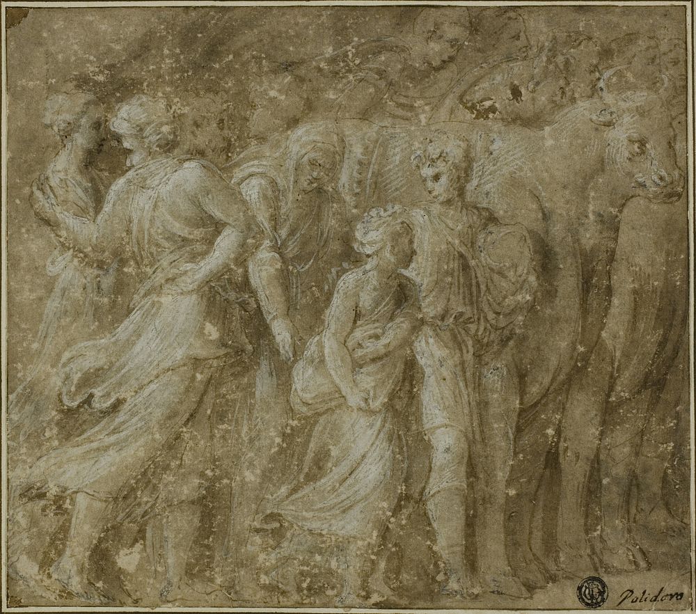 Procession of Figures and Oxen by Biagio Pupini