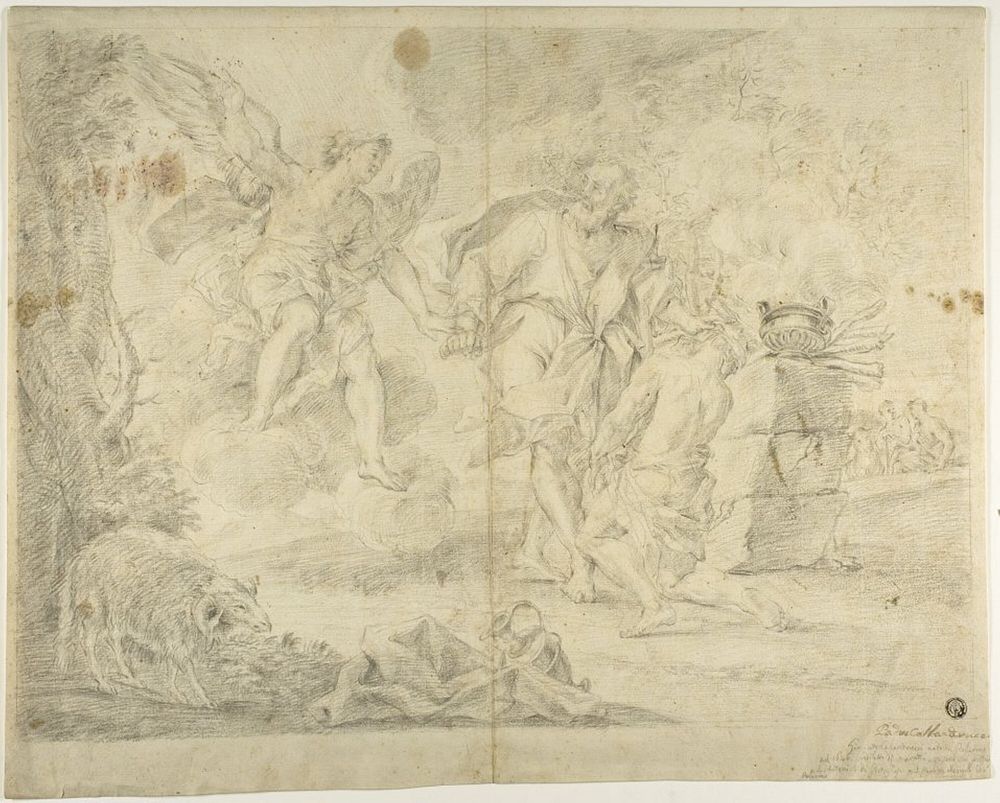 Abraham's Sacrifice of Isaac by Giacinto Calandrucci
