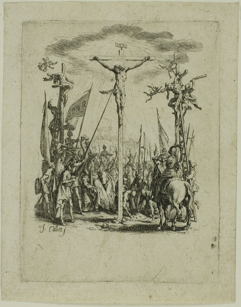Jesus is Pierced with a Lance, from The Small Passion by Jacques Callot