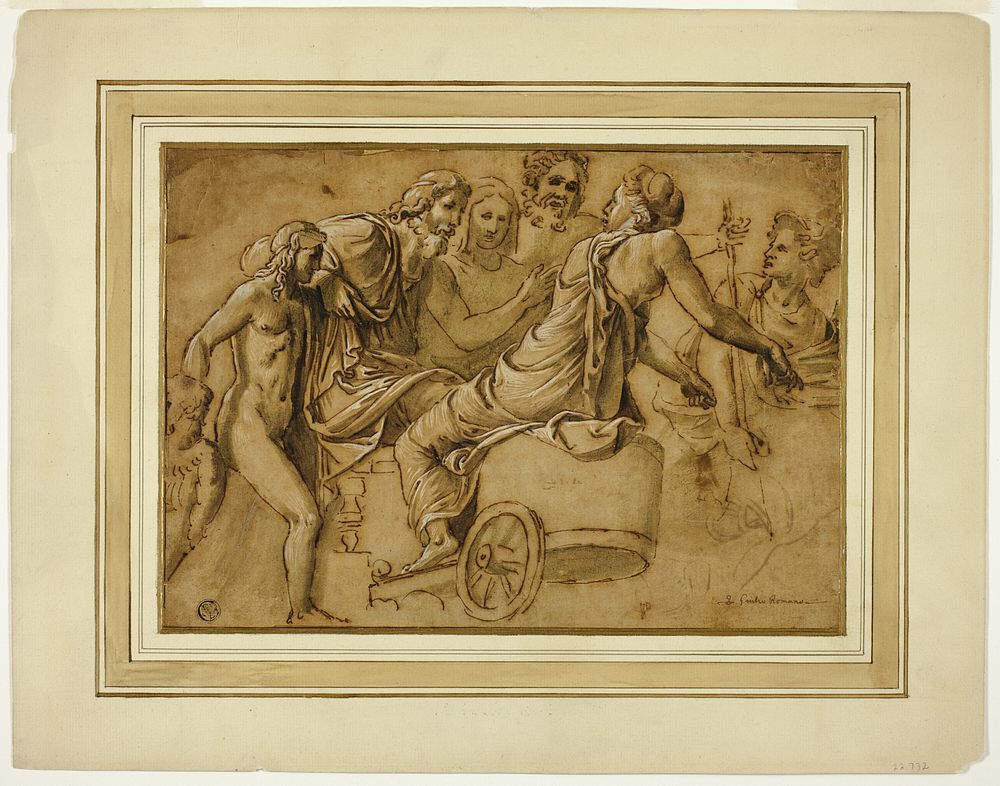 Study for Venus Asking Jupiter for the Services of Mercury as Herald by Giulio Romano