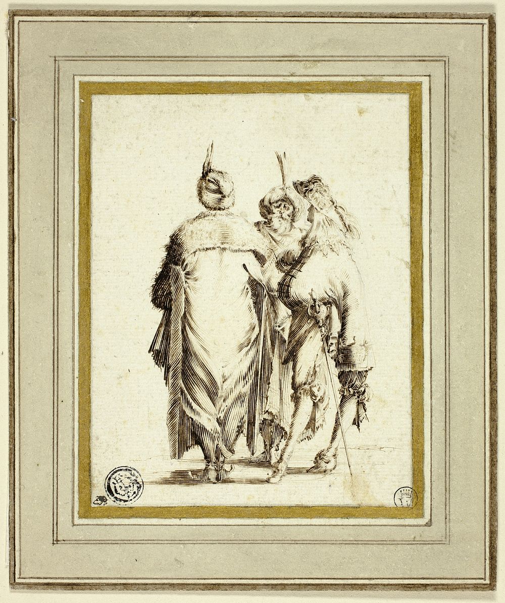 European Courtier and Two Turks, Conversing by Stefano della Bella