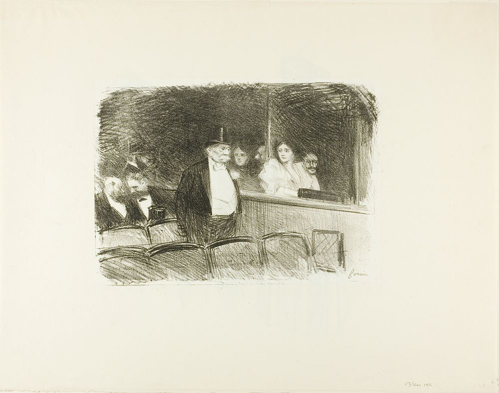 At the Theater by Jean Louis Forain