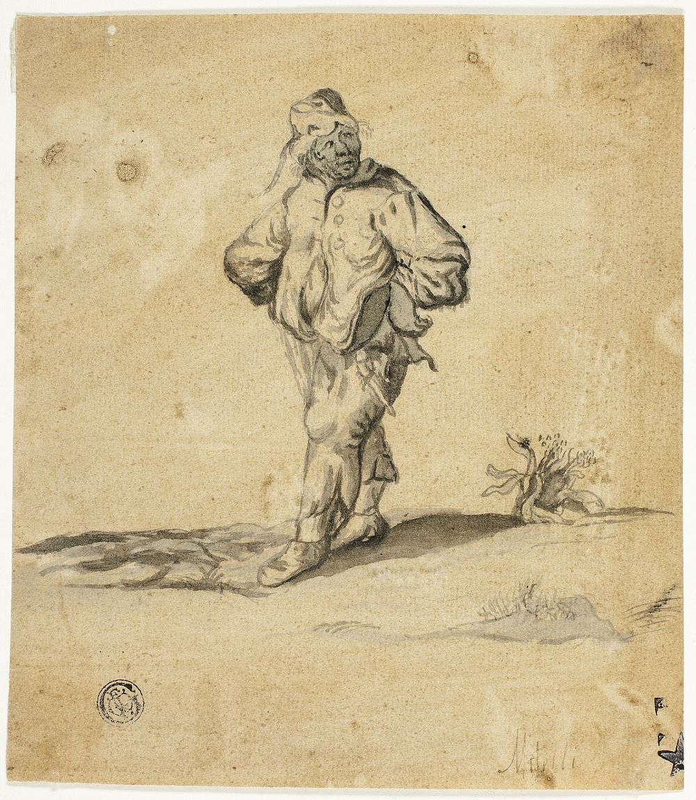 Standing Peasant with Arms Akimbo by Giuseppe Maria Mitelli