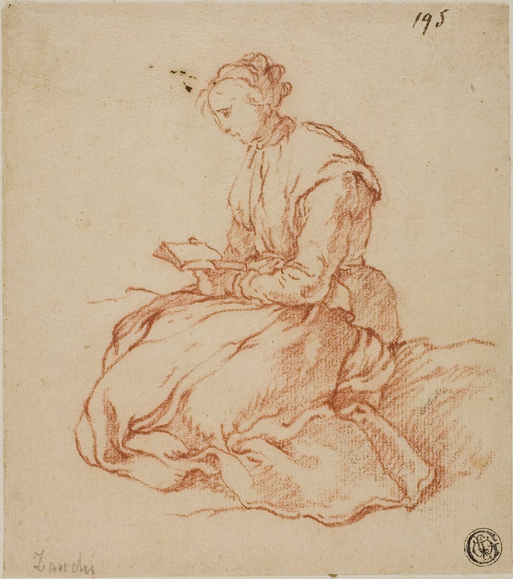 Seated Woman Reading by François Boucher