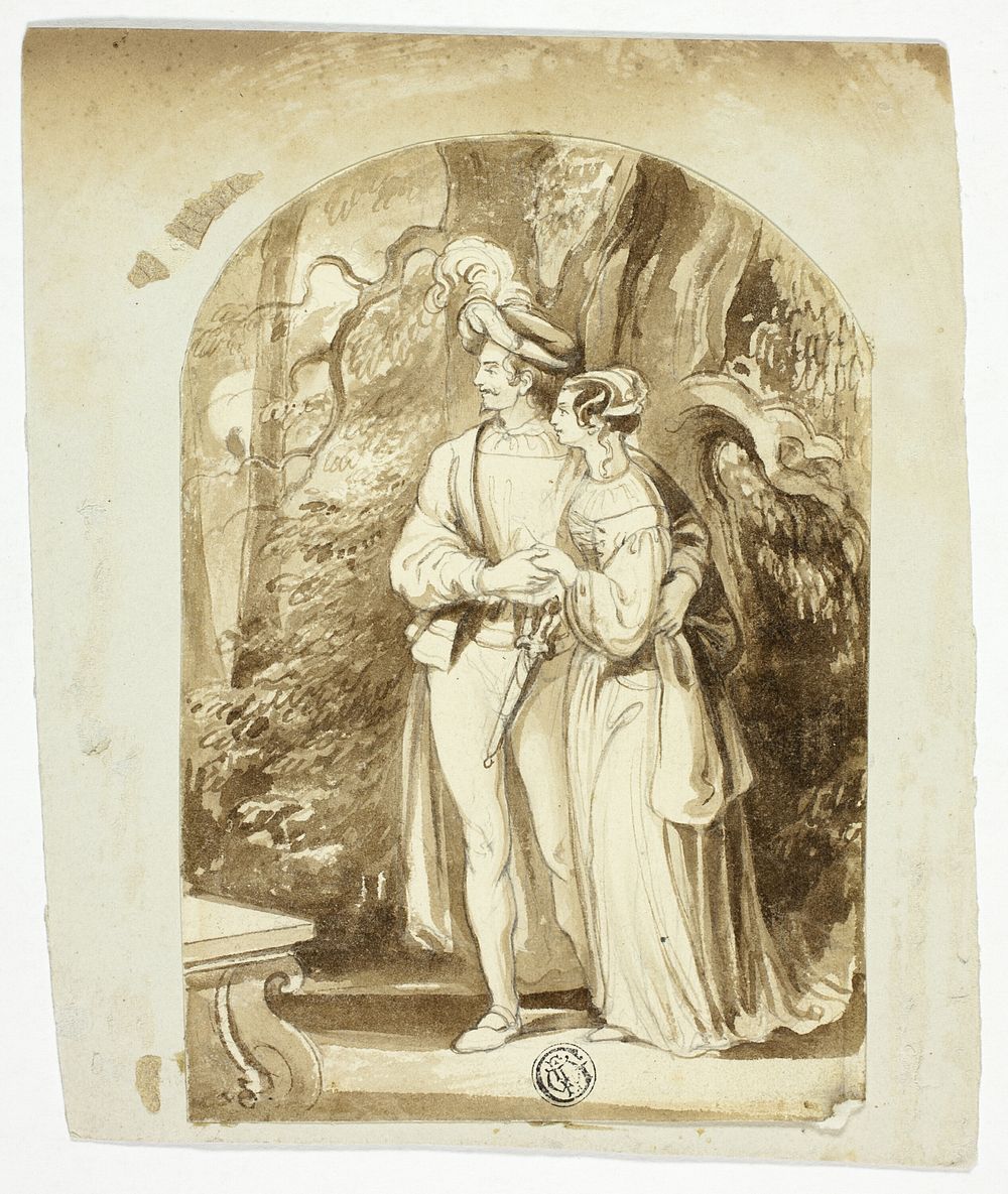Lovers in Woods by Sir John Everett Millais