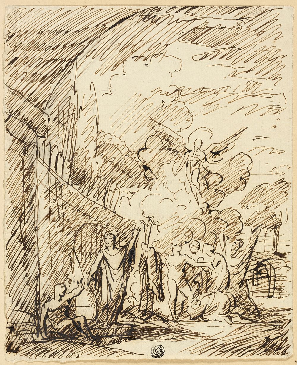 Figures in Landscape by Benjamin West