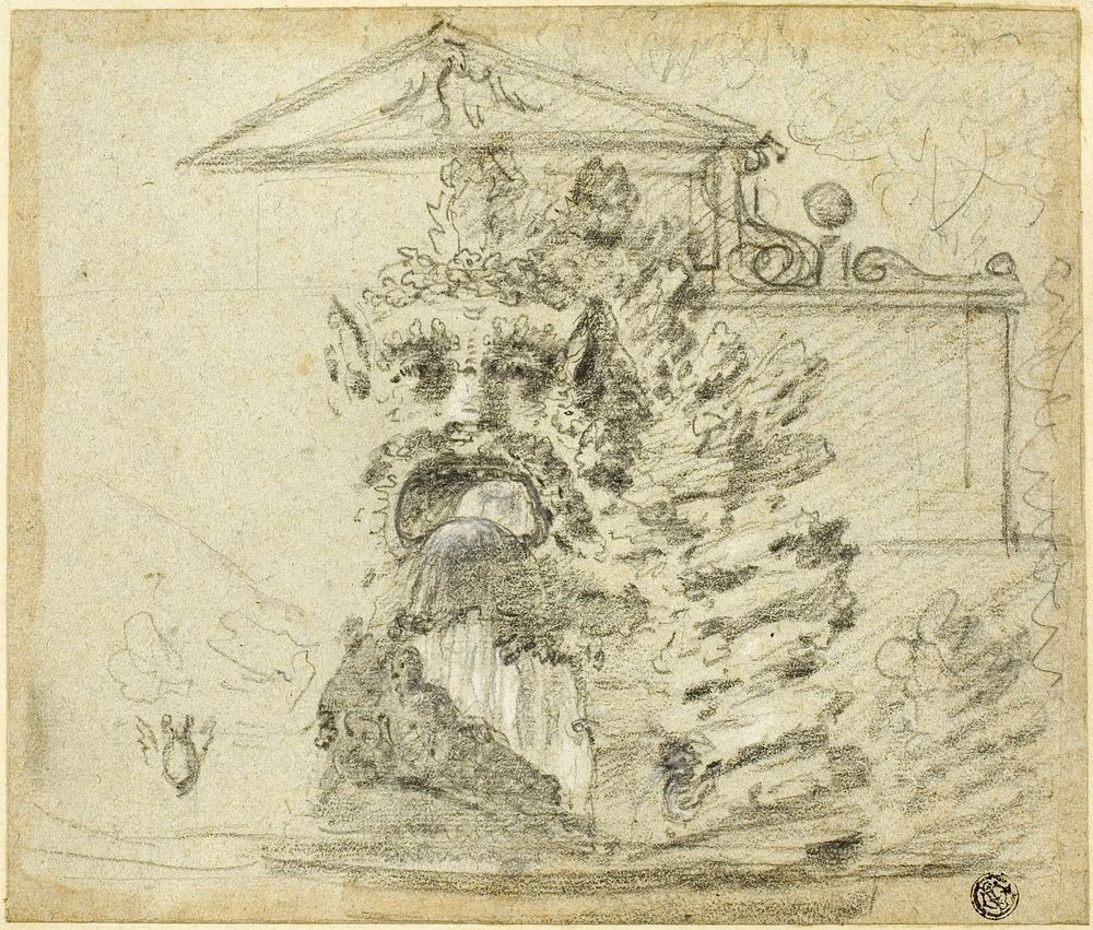 'Il Mascherone,' a Rocaille Fountain on the Grounds of the Villa Borghese by Richard Wilson