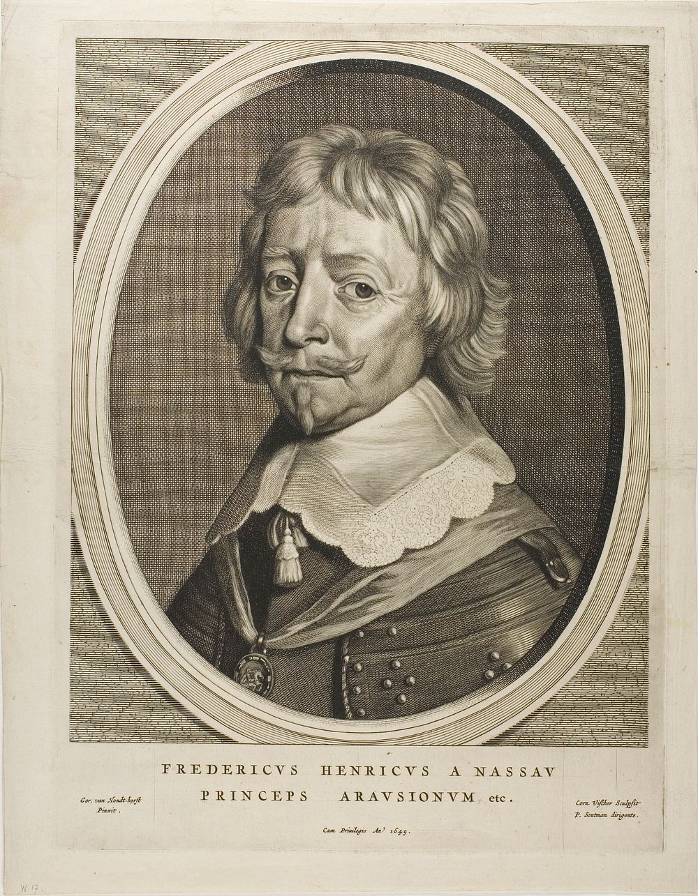 Frederic Henry, Prince of Orange, from Nine Portraits by Cornelis Visscher, the Elder