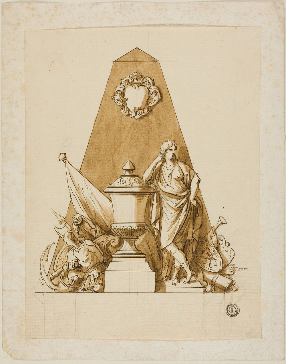 Unexecuted Design for the Monument to the First Duke of Marlborough by John Michael Rysbrack