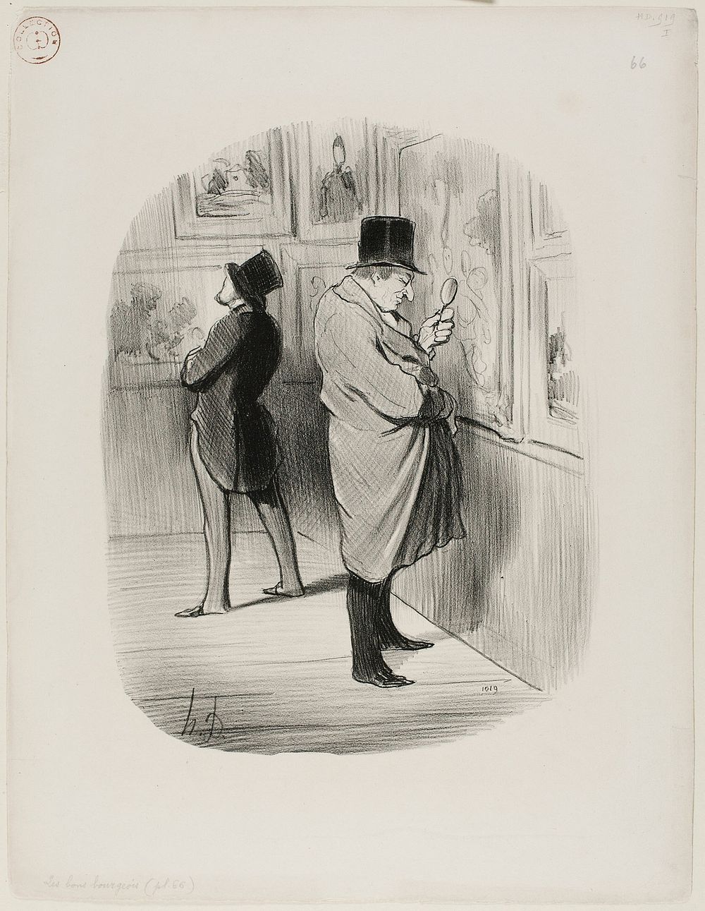 A True Art Lover, plate 66 from Les Bons Bourgeois by Honoré-Victorin Daumier