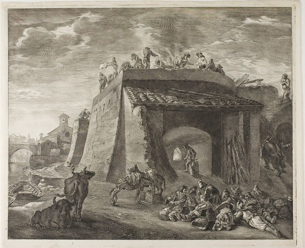 The Large Lime-Kiln, from Cabinet Reynst by Cornelis Visscher