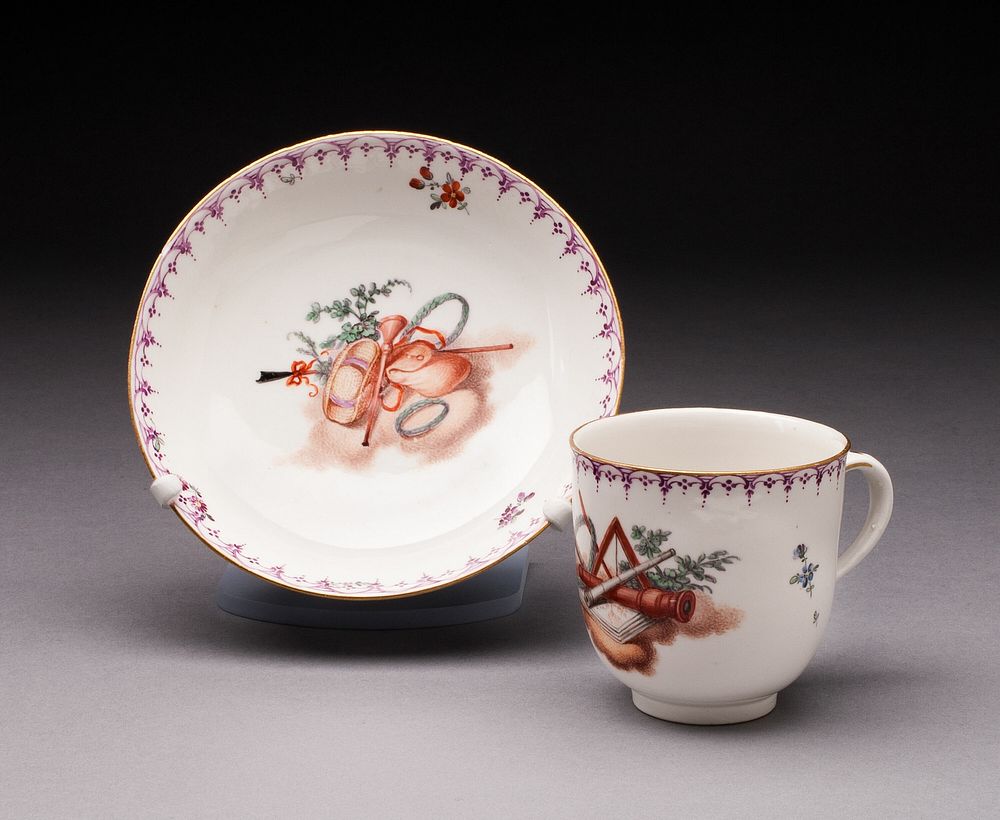 Cup and Saucer by Porzellanmanufaktur Frankenthal