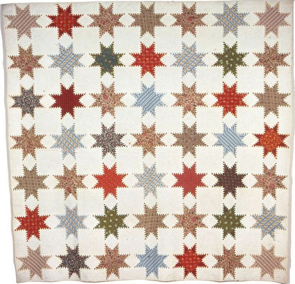 Bedcover (Feather-Edged Star Quilt) by Annie Maria Miller