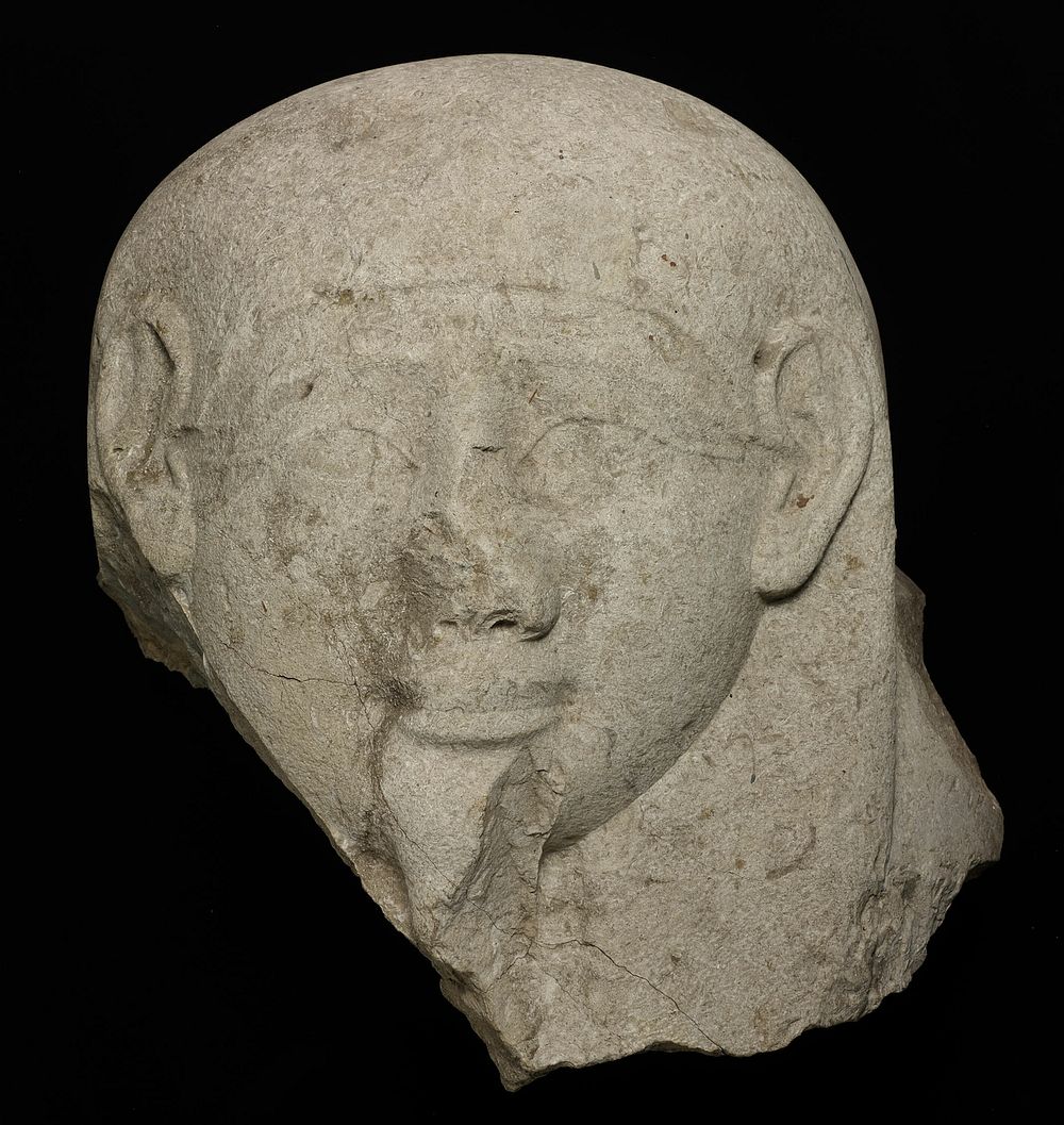 Head from an Anthropoid Sarcophagus by Ancient Egyptian