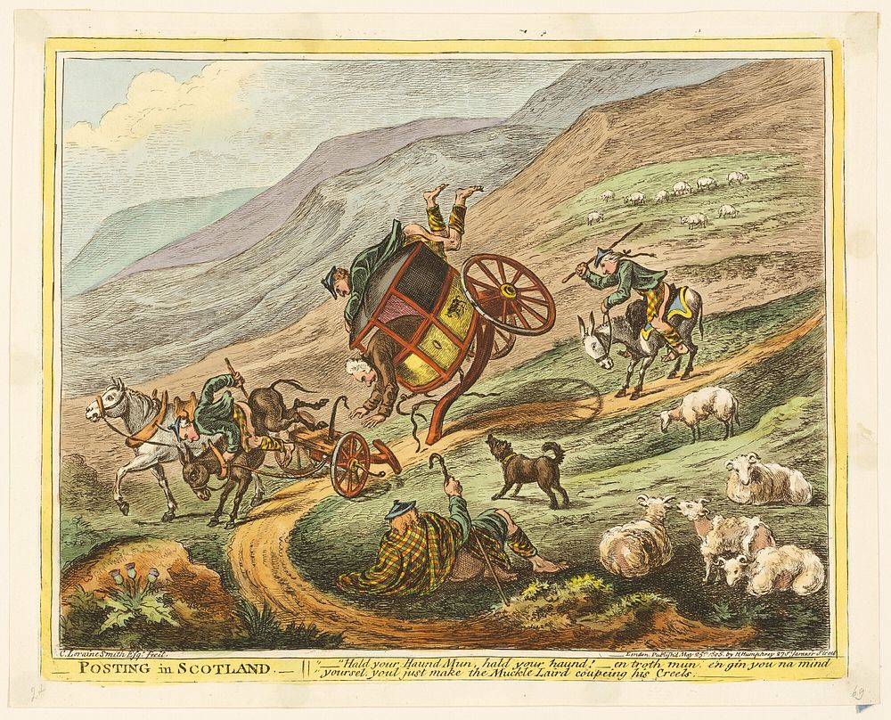 Posting in Scotland by James Gillray