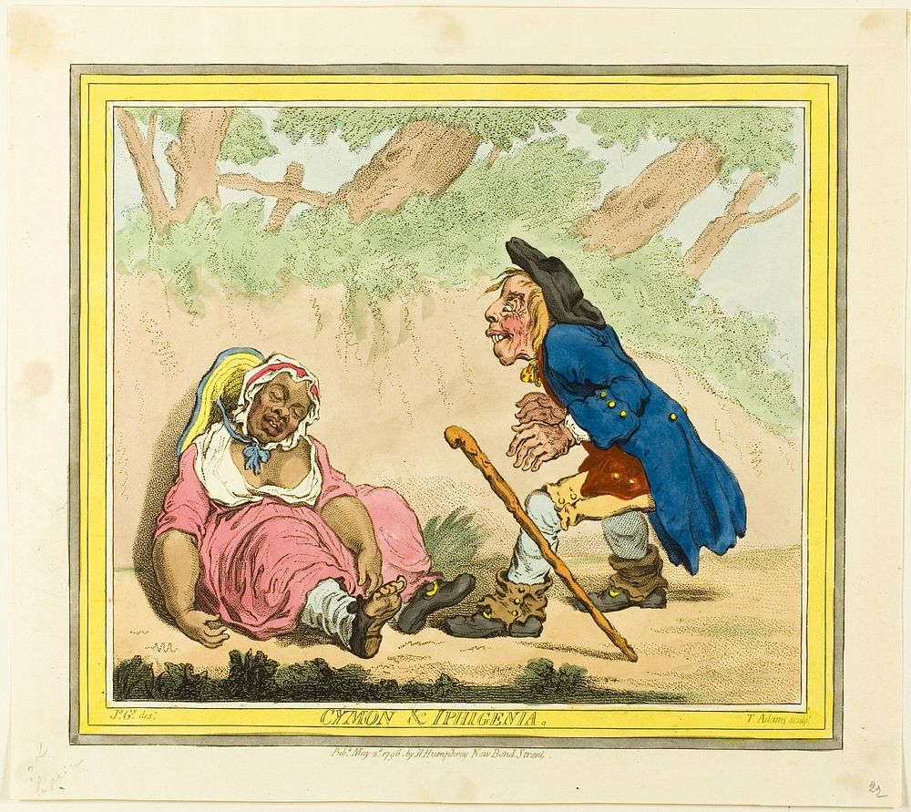 Cymon and Iphigenia by James Gillray