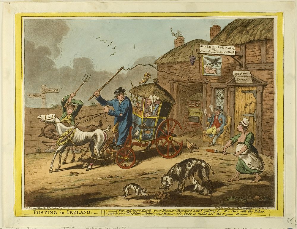 Posting in Ireland by James Gillray