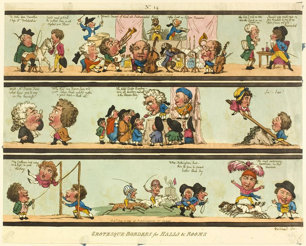 Grotesque Borders for Halls & Rooms by Thomas Rowlandson