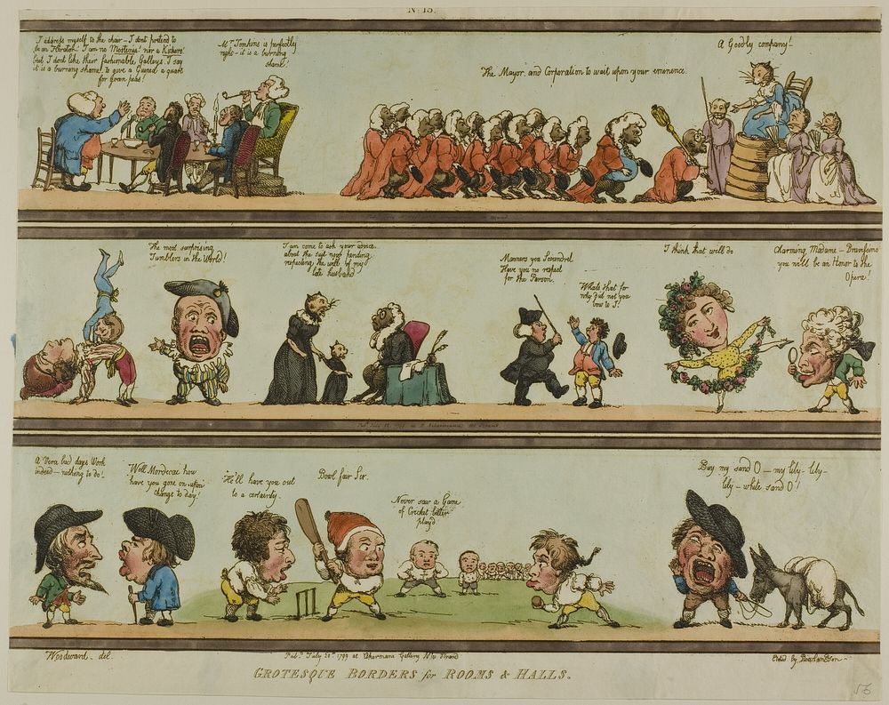Grotesque Borders for Rooms & Halls by Thomas Rowlandson