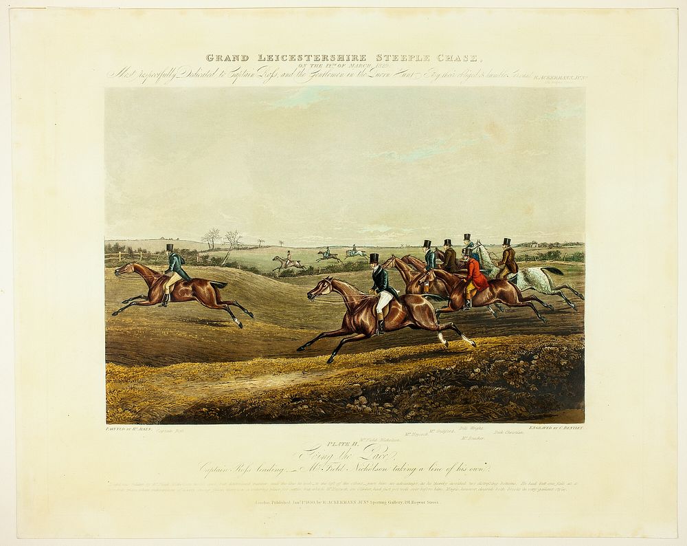Going the Pace, from The Grand Steeplechase over Leicestershire by Charles Bentley