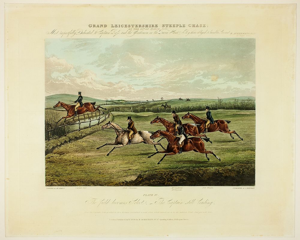 The Field becomes Select, from The Grand Steeplechase over Leicestershire by Charles Bentley