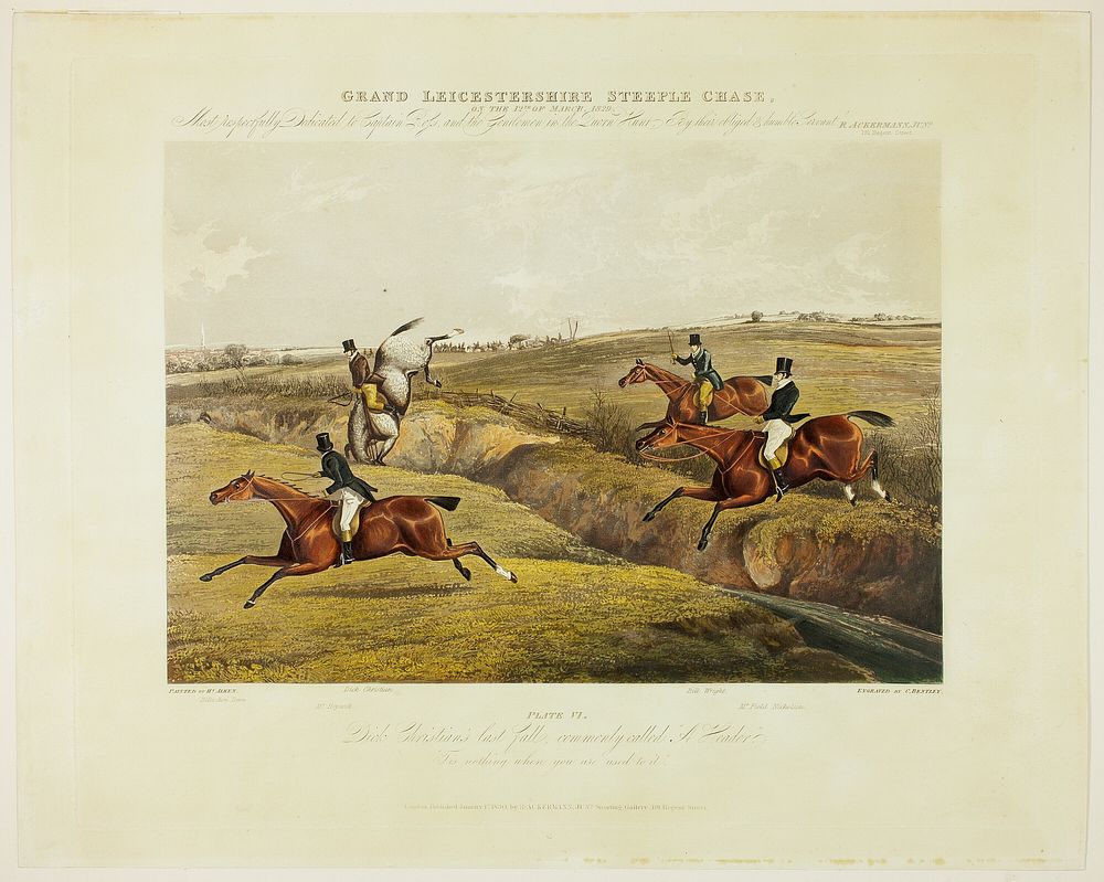 Dick Christian's Last Fall, from Grand Leicestershire Steeplechase by Charles Bentley