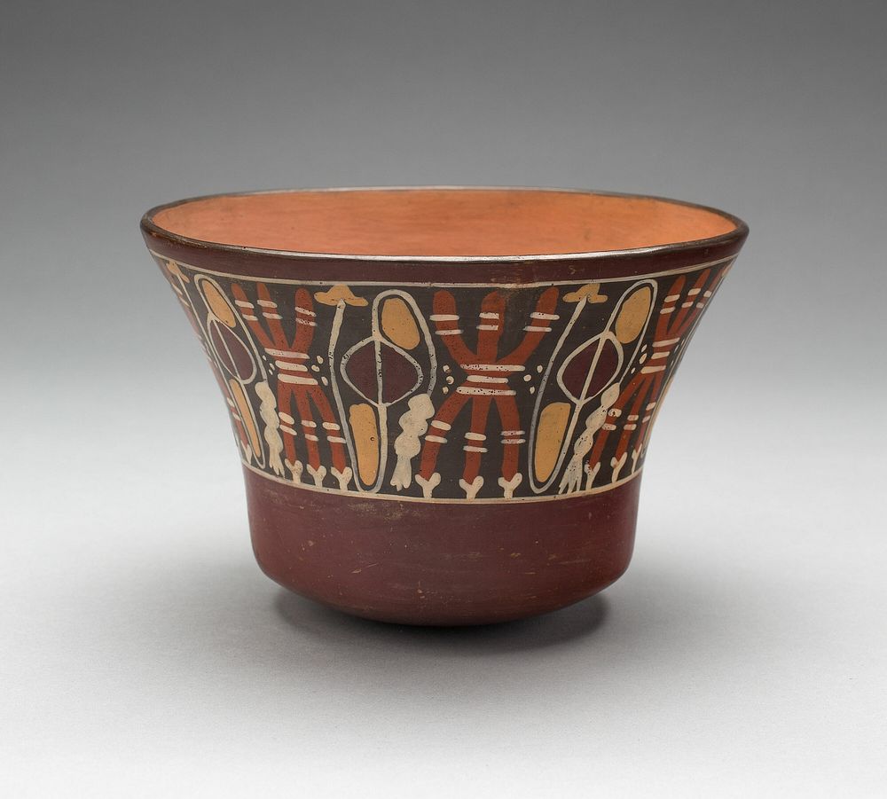 Bowl Depicting Bound Lances and Slings by Nazca