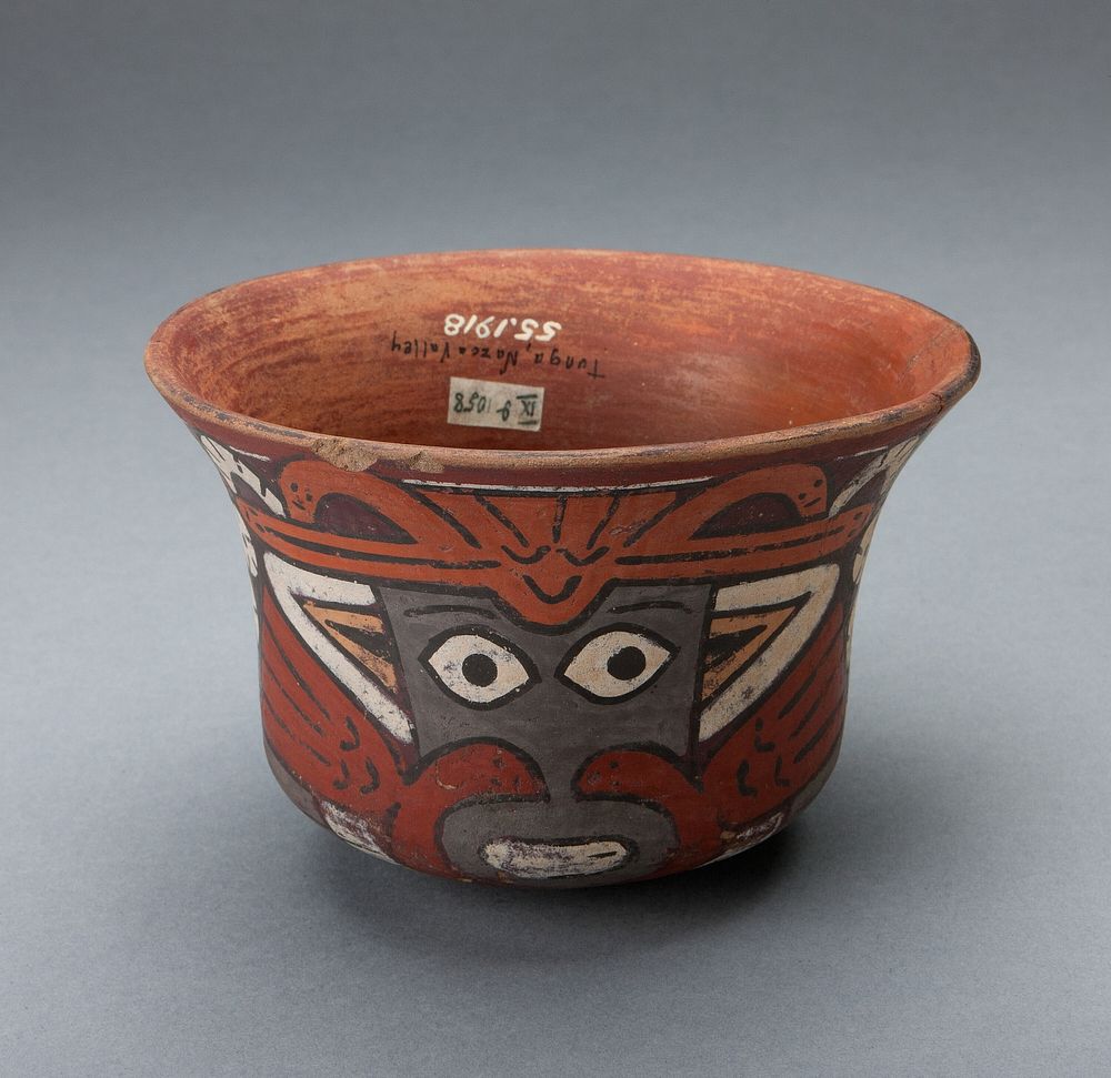 Cup Depicting Masked Ritual Performer by Nazca