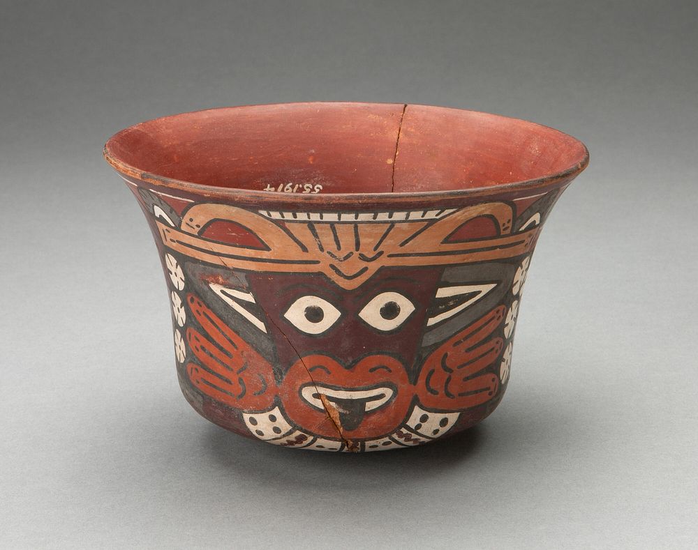 Bowl Depicting Costumed Ritual Performer by Nazca