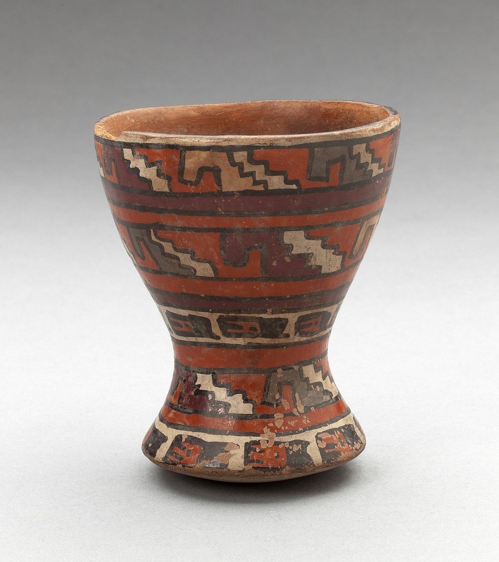 Cup with Rows of Geometric, Textile-like Patterns by Nazca